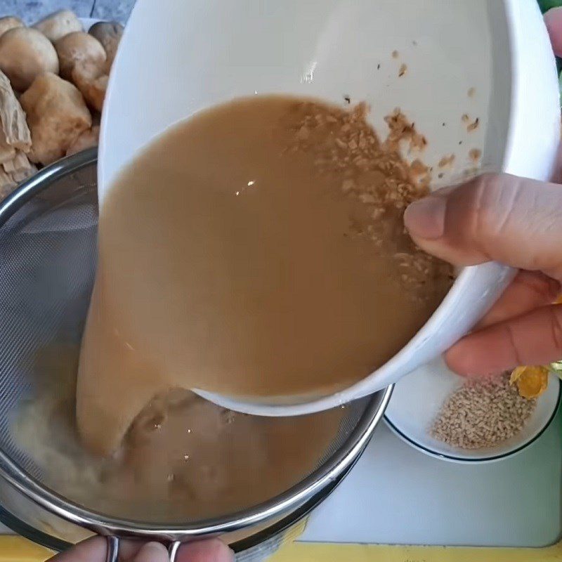 Step 2 Filter the Fish Sauce for Vegetarian Hot Pot