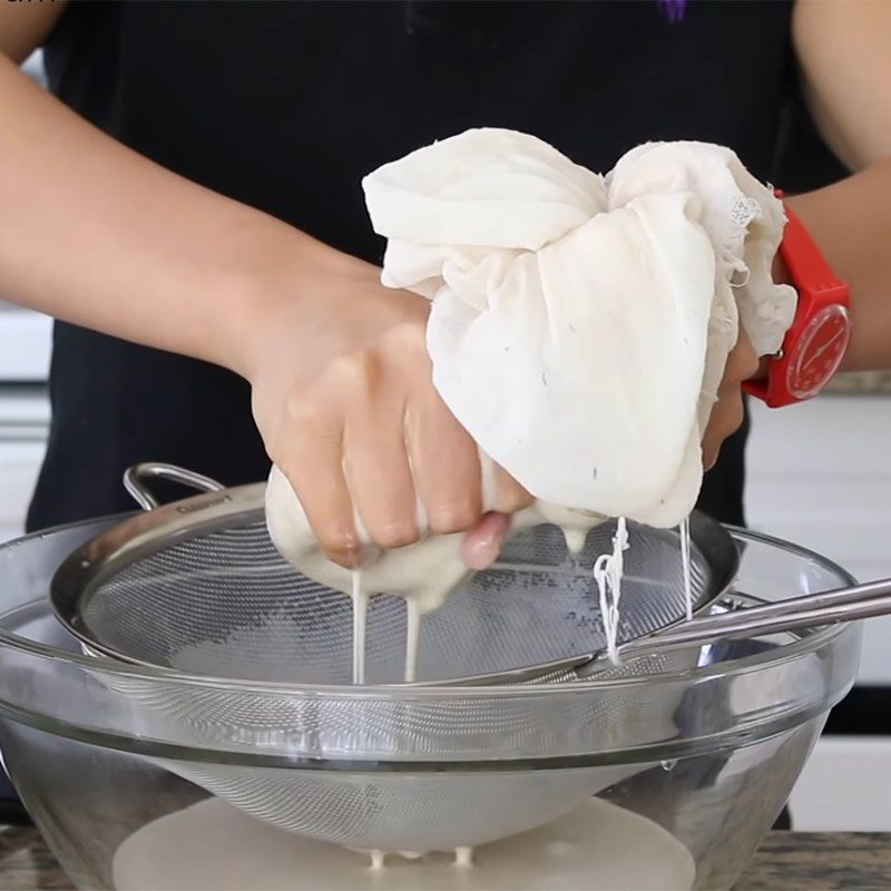 Step 2 Straining Oats Pure Oat Milk