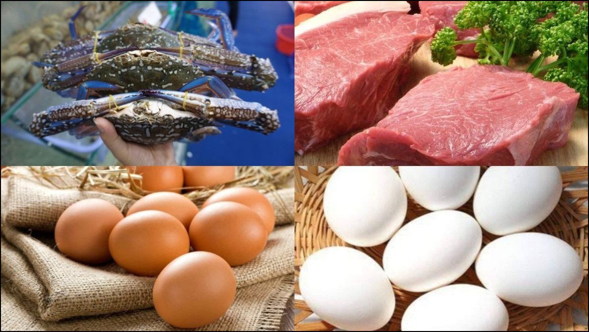Ingredients for crab noodle soup