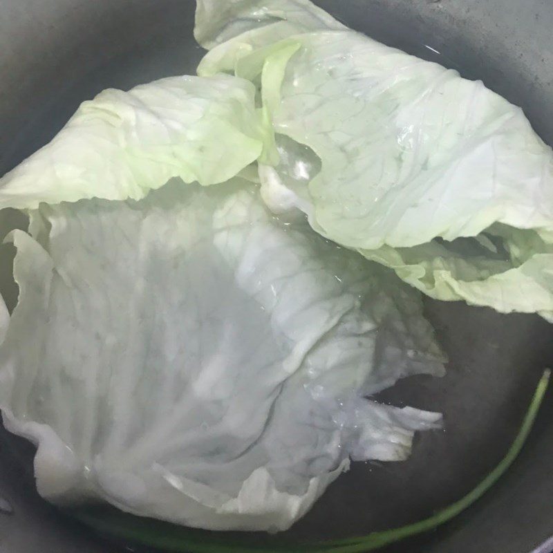 Step 2 Boil cabbage and chives Cabbage rolls with tomato sauce