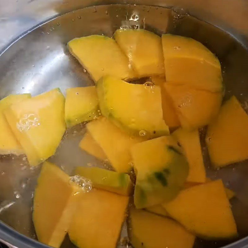 Step 2 Boiled Pumpkin Vegan Mushroom Soup