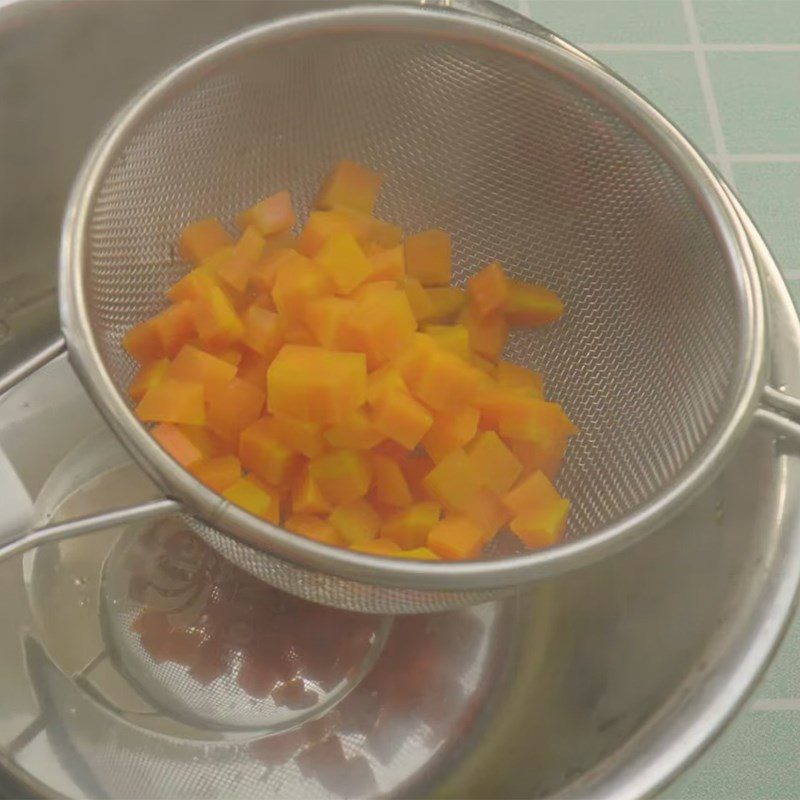 Step 2 Boil carrot Salad with roasted sesame sauce