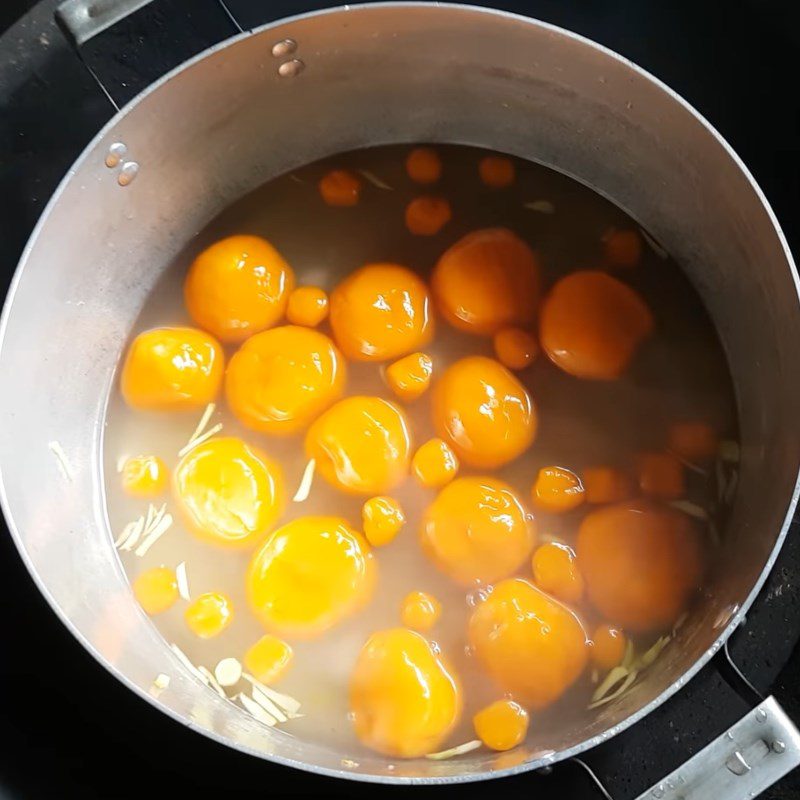 Step 8 Boil the sticky rice balls Gac Sticky Rice Ball with Durian Filling