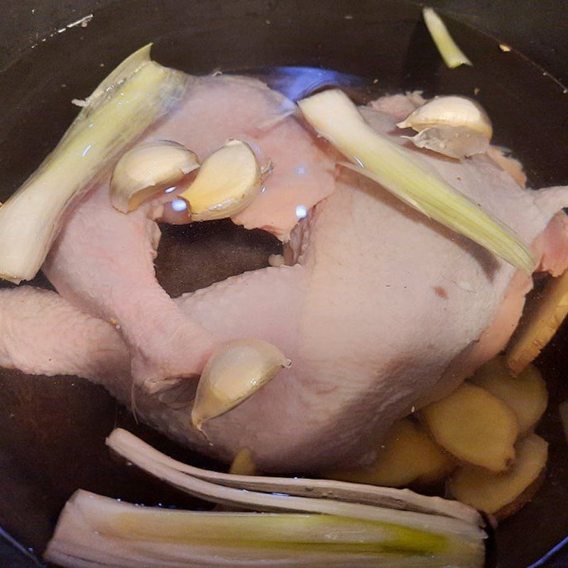 Step 2 Boil the chicken for Thai Chicken Rice - Khao Man Gai