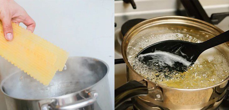 Step 1 Boil the Lasagna noodles