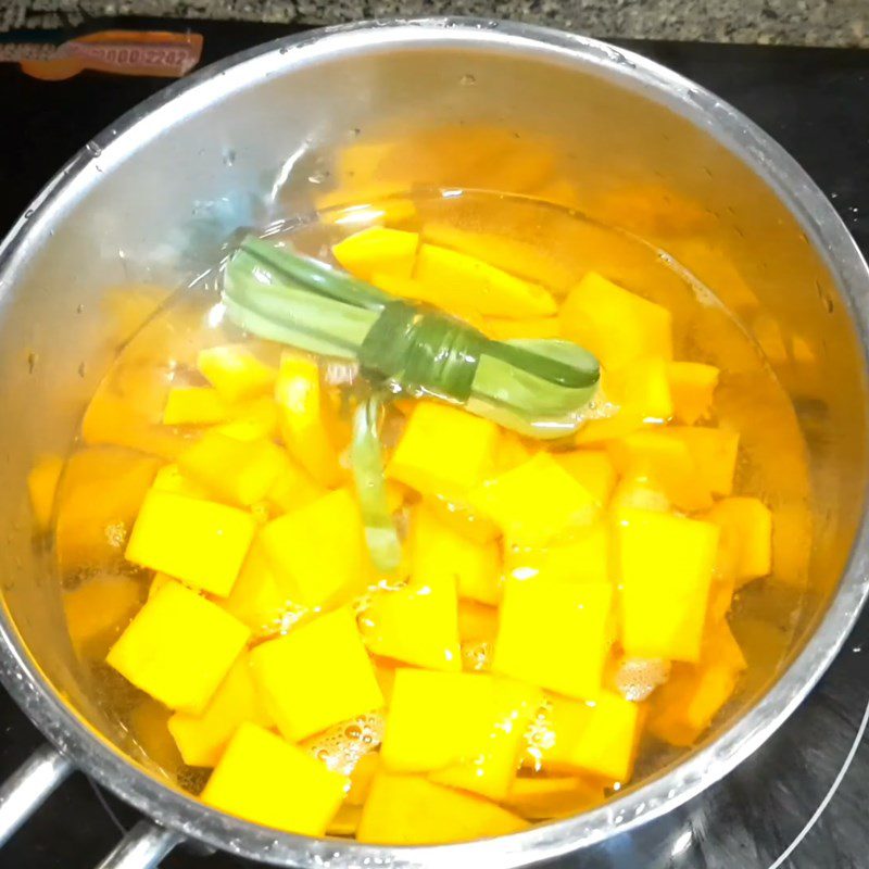 Step 2 Soft Boiled Lotus Seeds and Pumpkin Pumpkin Jelly with Lotus Seeds