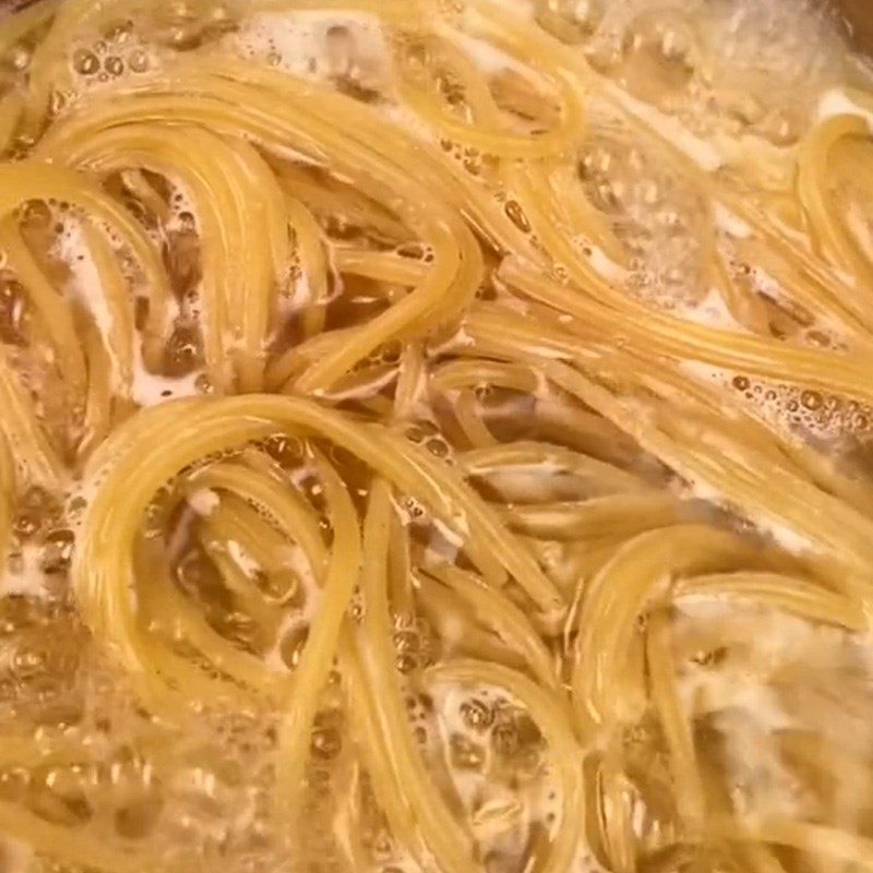 Step 1 Boil the pasta Baked Cheese Pasta (Recipe shared from TikTok Cooking with TasteVN)