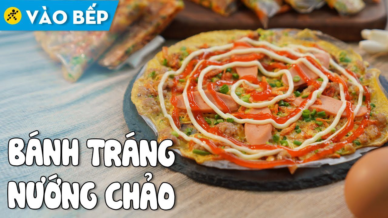 Grilled rice paper using a pan