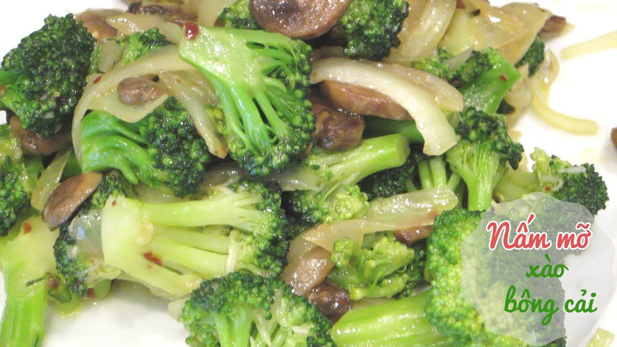 Stir-fried Button Mushrooms with Broccoli