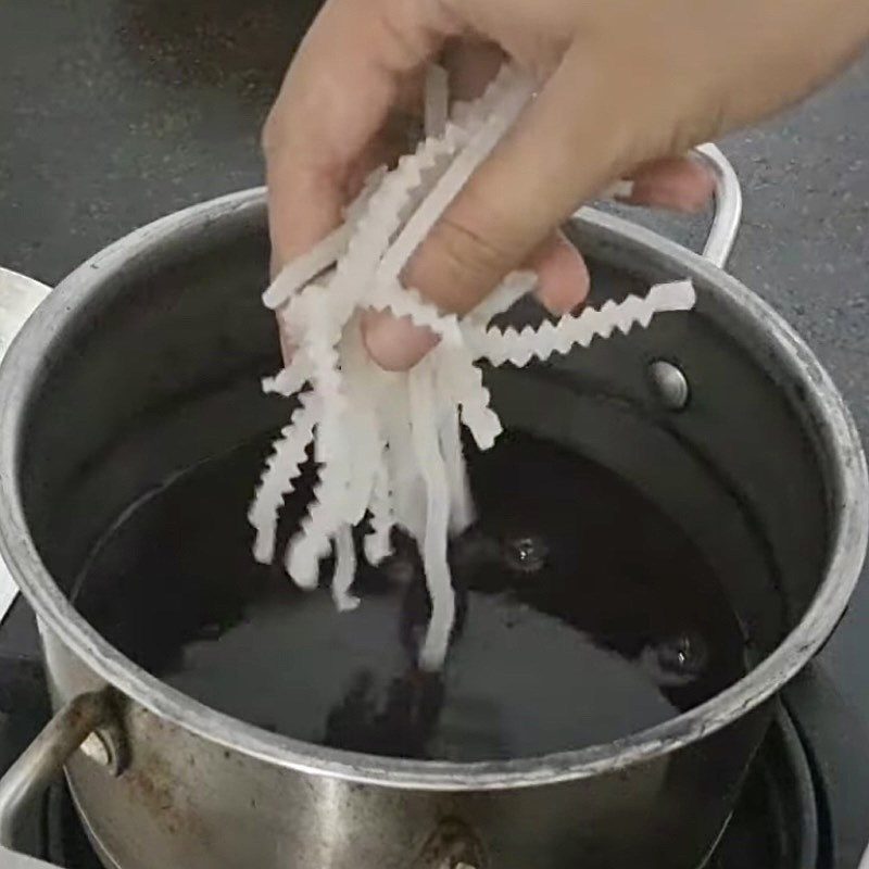 Step 3 Cook Potato Flour Sweet Black Bean with Potato Flour