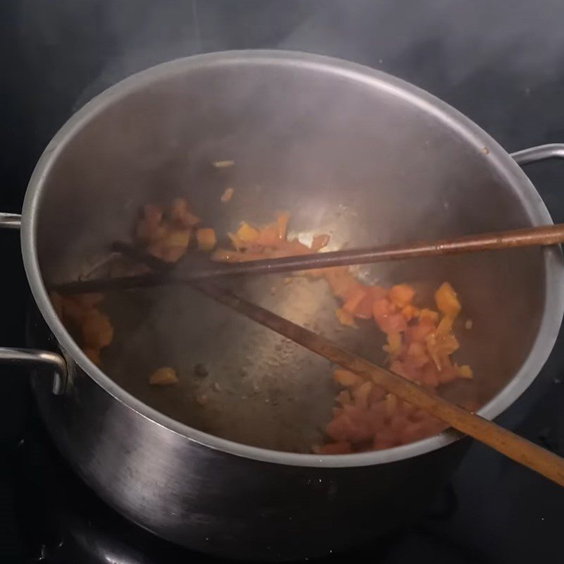 Step 3 Cooking the soup Sweet and sour starfruit soup