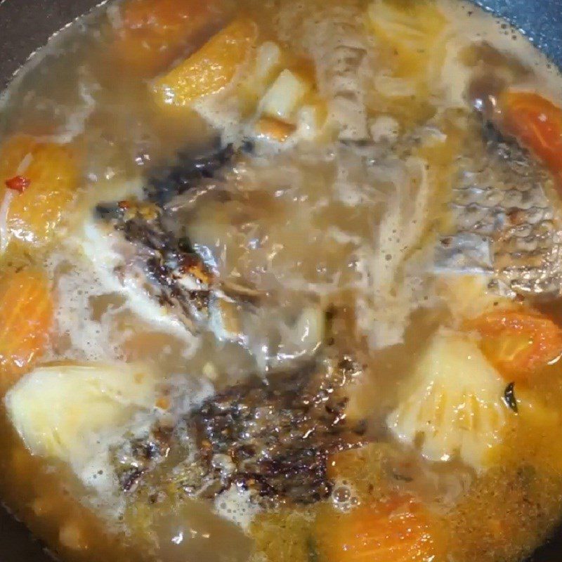 Step 4 Cooking sour fish soup