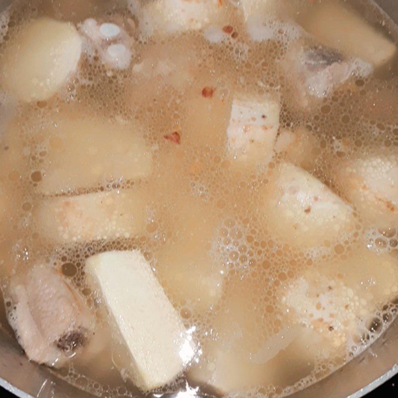 Step 3 Cooking Soup Taro Soup with Pork Ribs