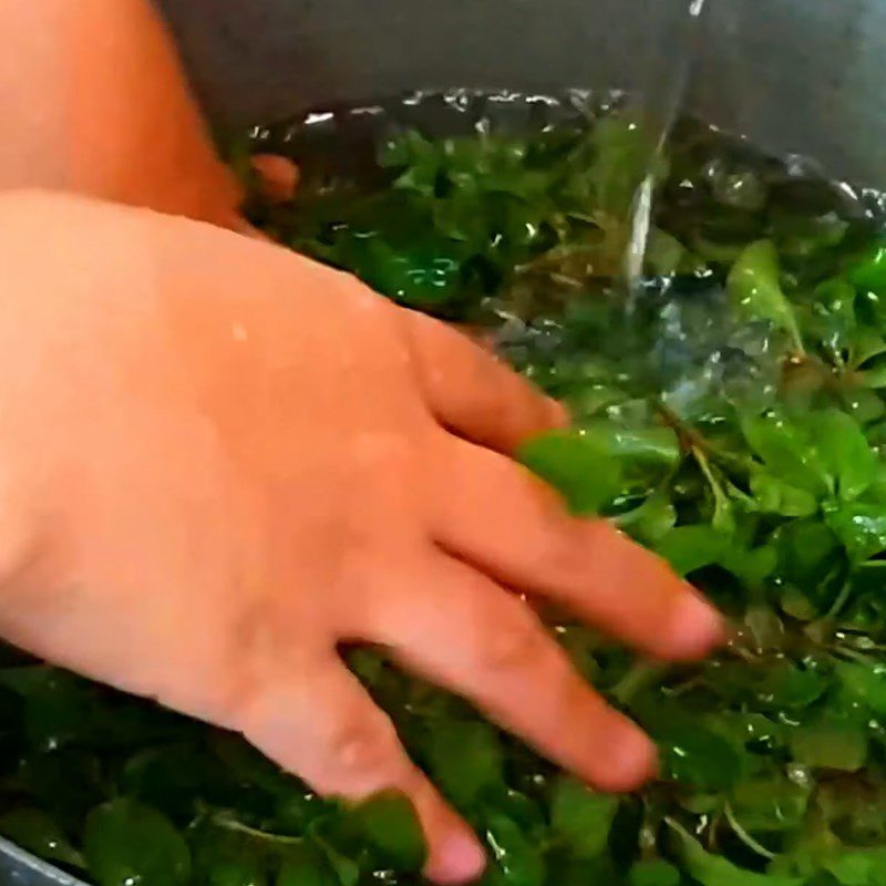 Step 2 Wash vegetables Watercress soup with minced meat