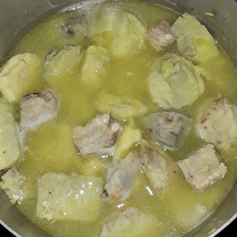 Step 3 Cooking Soup Taro Soup with Pork Ribs