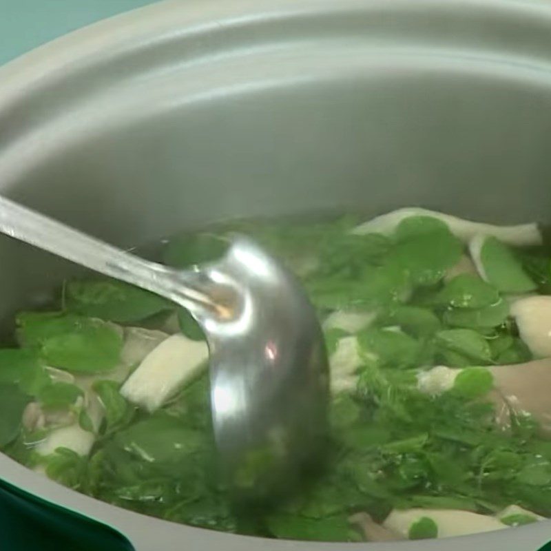 Step 3 Cooking Moringa Mushroom Soup