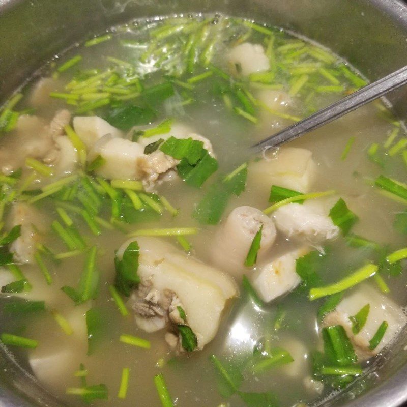 Step 4 Cooking the Pork Tail Soup with Taro