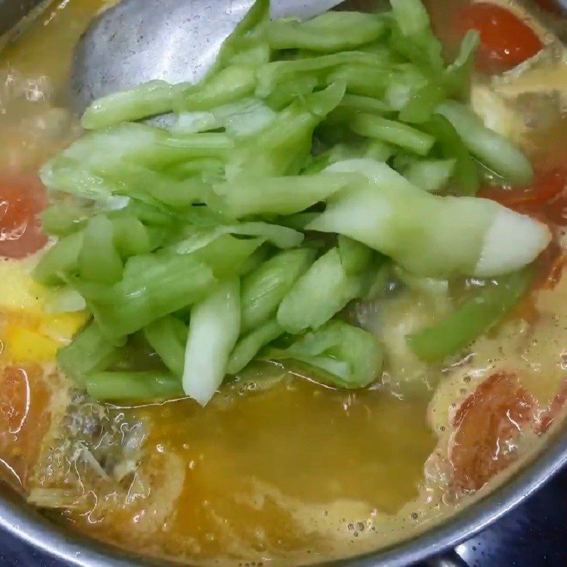 Step 4 Cooking Fish Soup Carp soup with Sour Fruits