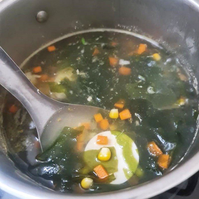 Step 3 Cooking Seaweed Soup Seaweed Soup with Soft Tofu and Vegetables