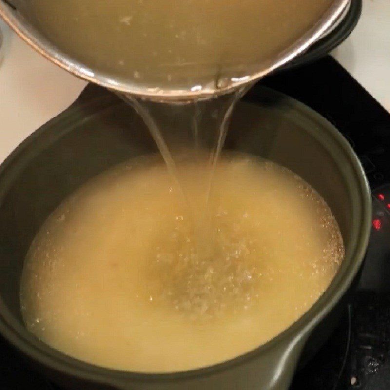 Step 5 Cook the porridge Bird's nest chicken porridge