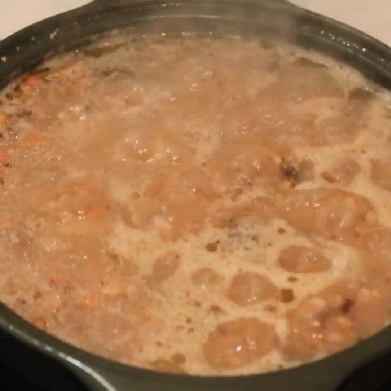 Step 5 Cook porridge Bird's nest chicken porridge