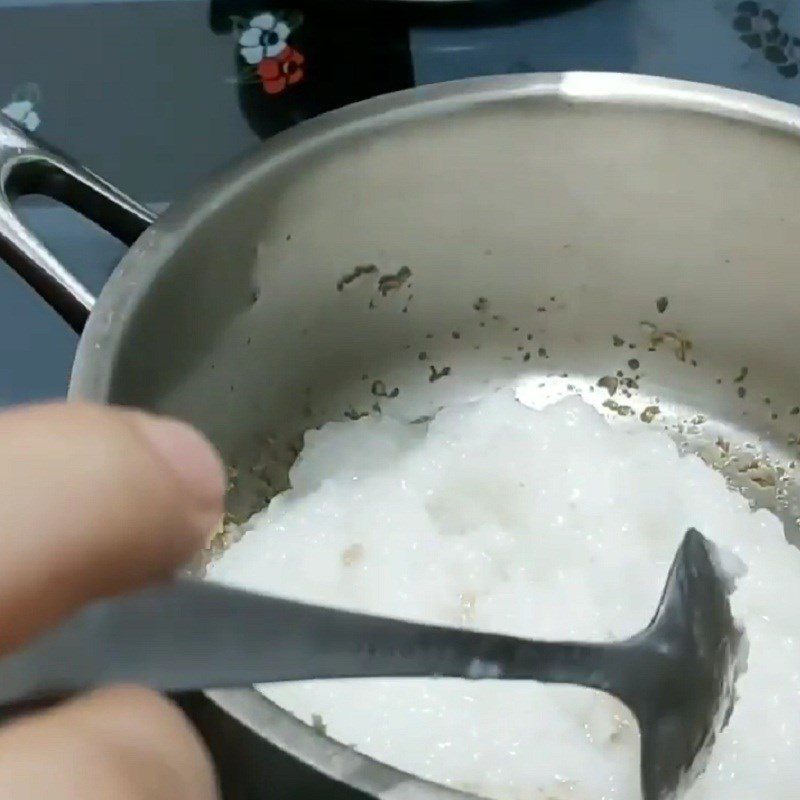 Step 3 Cooking porridge Minced meat bird's nest porridge