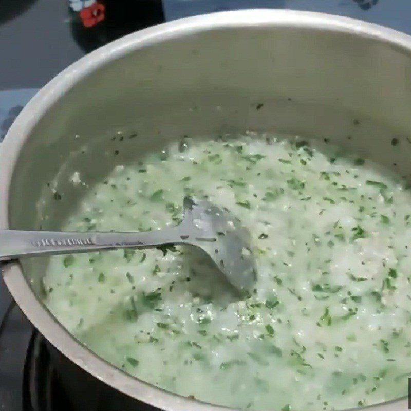 Step 3 Cooking porridge Minced meat bird's nest porridge