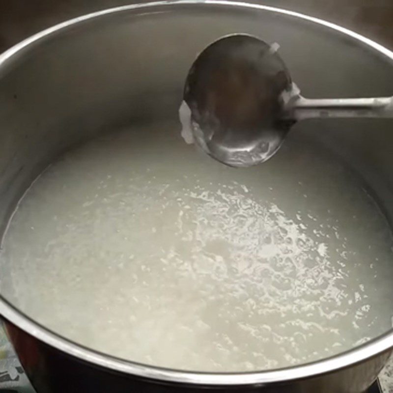 Step 6 Cook the porridge Beef potato porridge