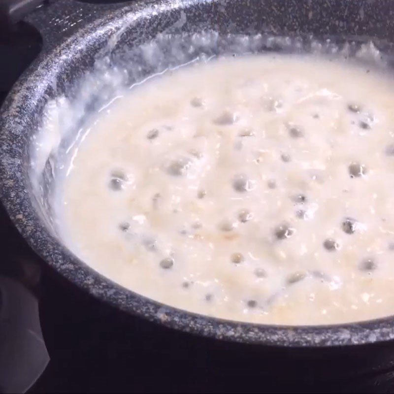 Step 2 Cook porridge Oatmeal porridge with chicken egg