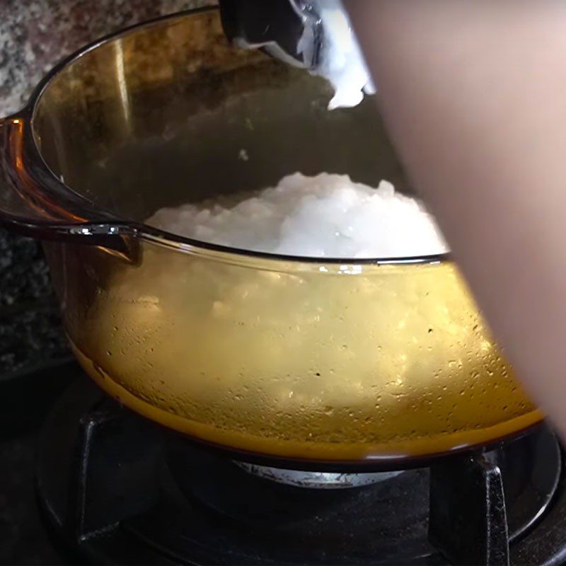 Step 4 Cooking porridge Eel porridge with amaranth