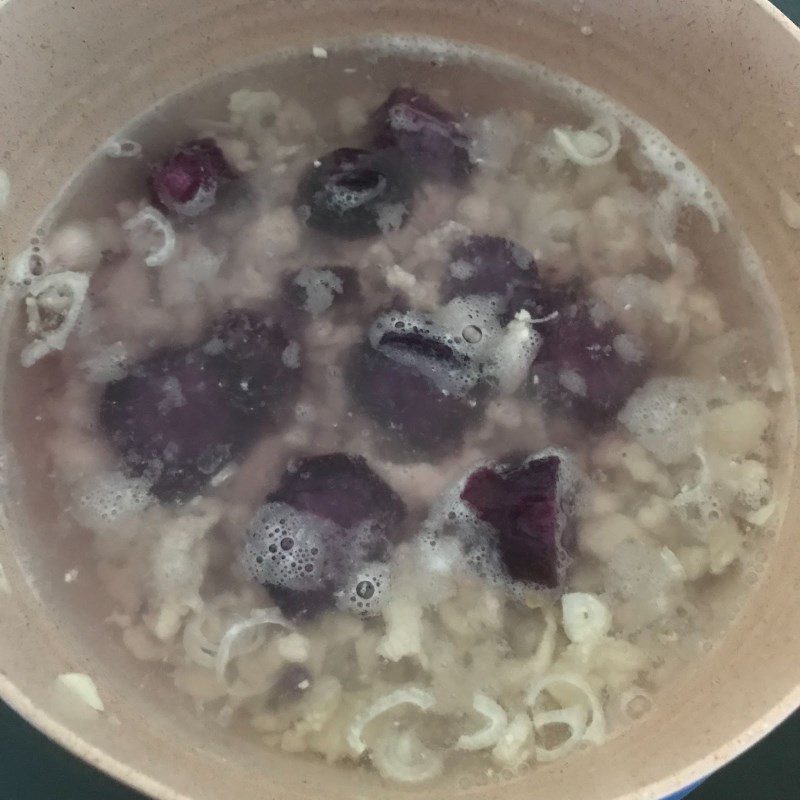 Step 2 Cook sweet potato oatmeal porridge Sweet potato oatmeal porridge