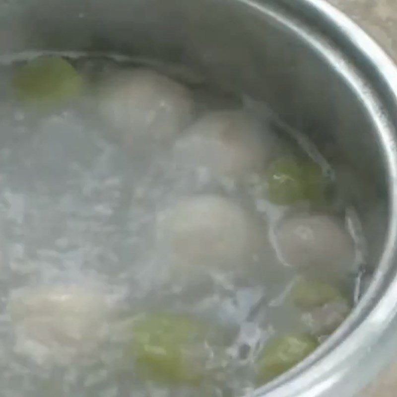 Step 4 Cook the dessert Taro ball dessert