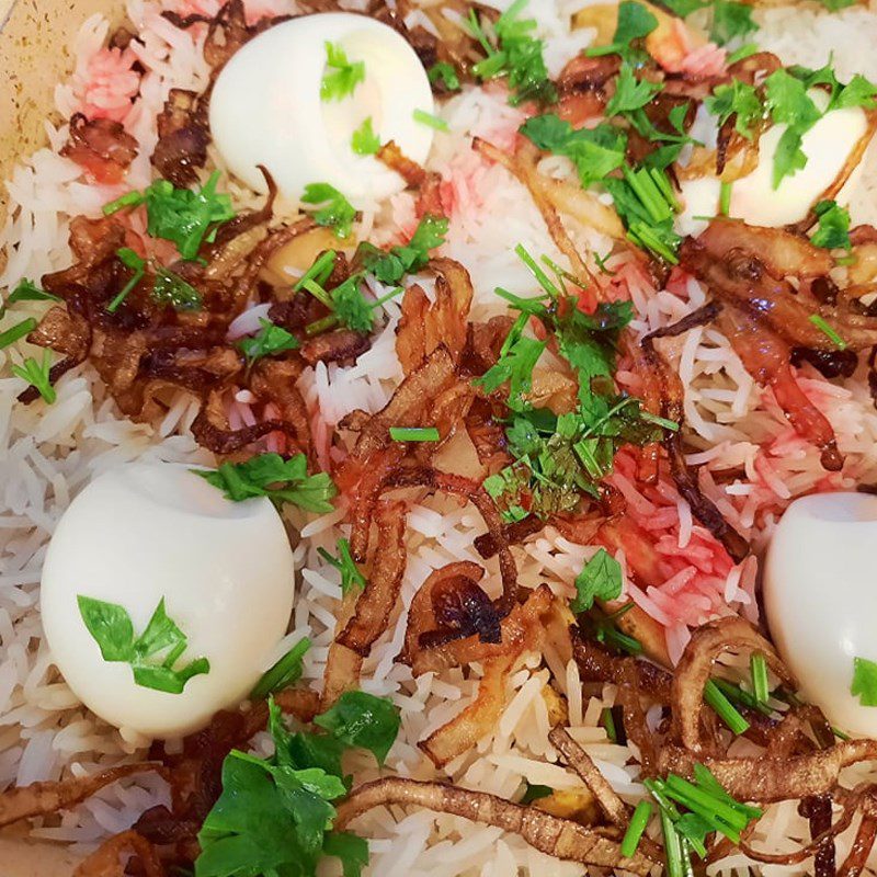 Step 5 Cook rice and mix with chicken Biryani chicken rice