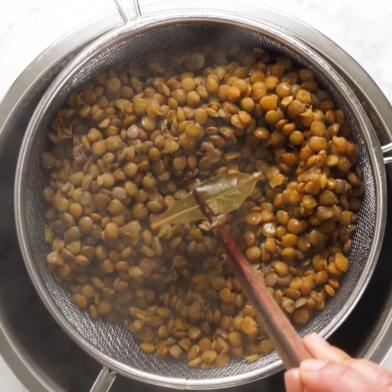 Step 1 Cook lentils for Eggplant Lentil Salad