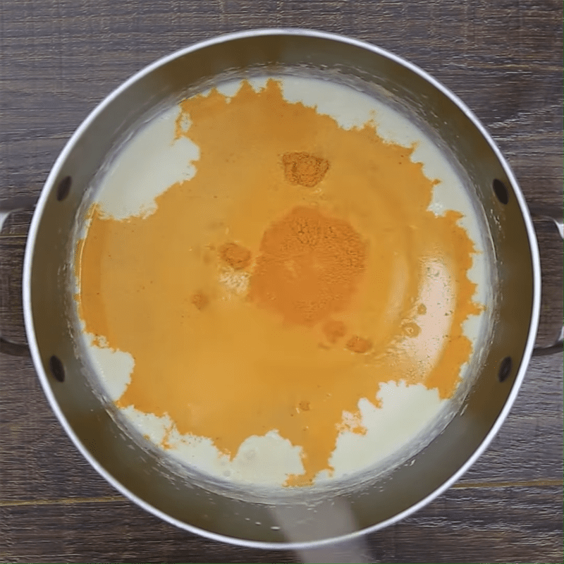 Step 1 Cook the turmeric condensed milk mixture Turmeric Condensed Milk