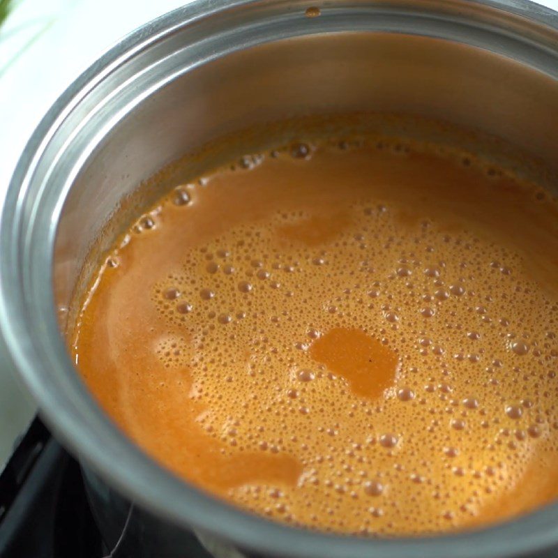 Step 2 Cook the Thai milk tea jelly mixture