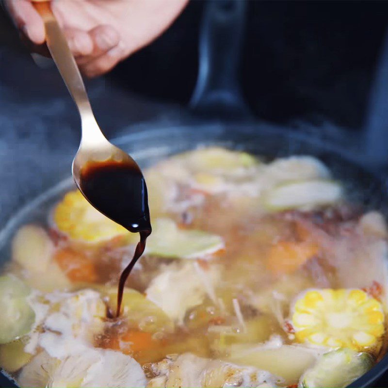 Step 4 Making Udon Broth Seafood Vegetable Udon