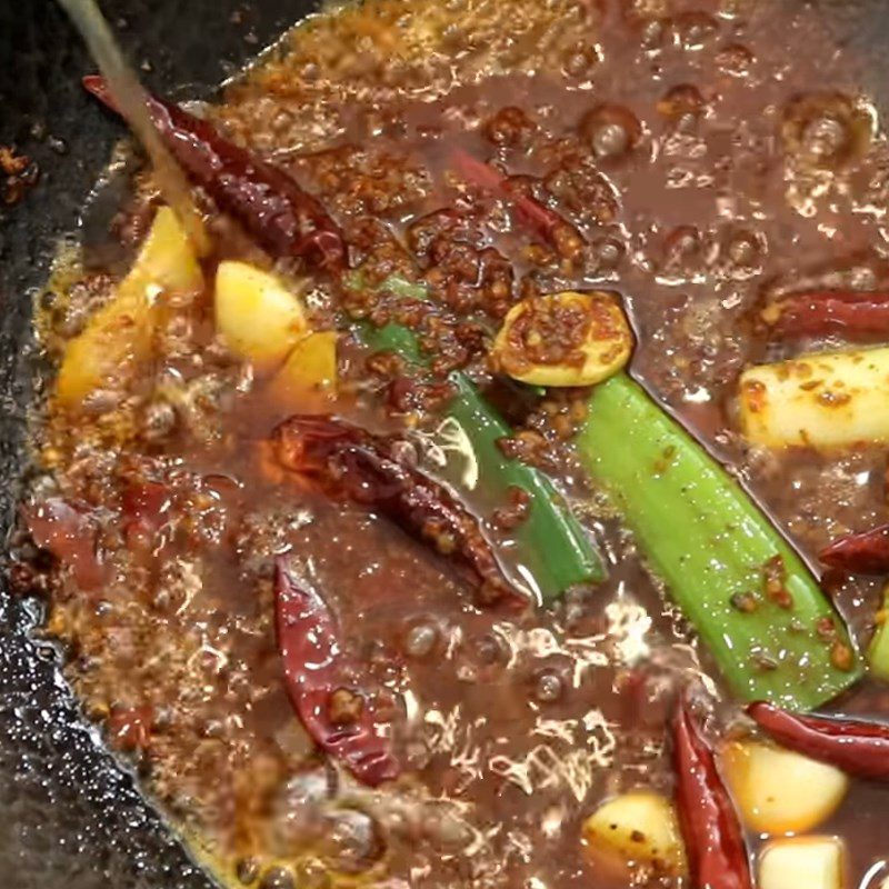 Step 5 Cooking the broth for Chinese Skewered Hot Pot