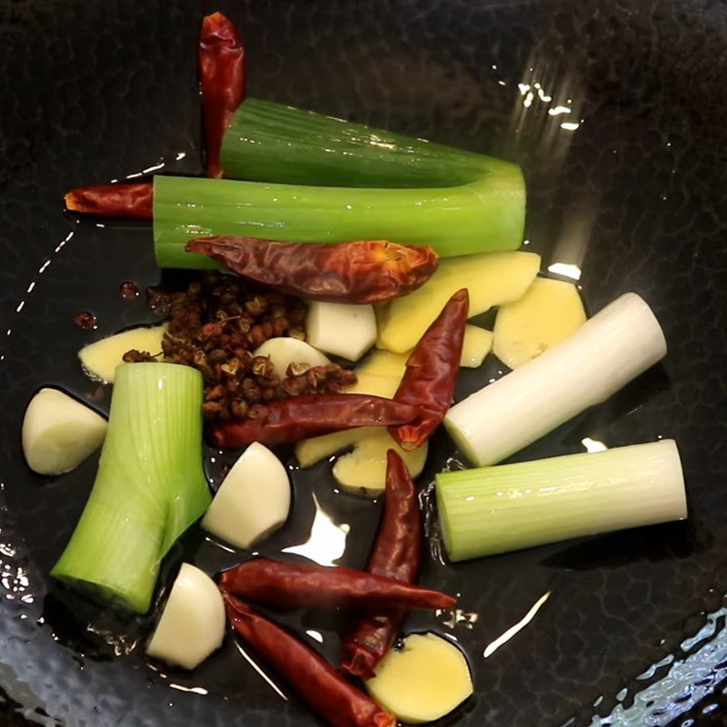 Step 5 Cooking the broth for Chinese Skewered Hot Pot