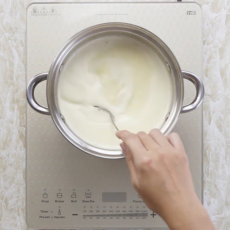 Step 3 Cook milk