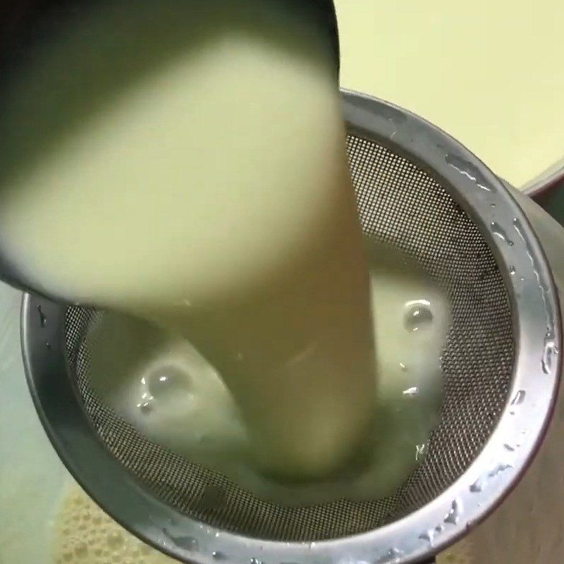 Step 4 Cooking taro milk with pandan leaves Taro milk with pandan leaves