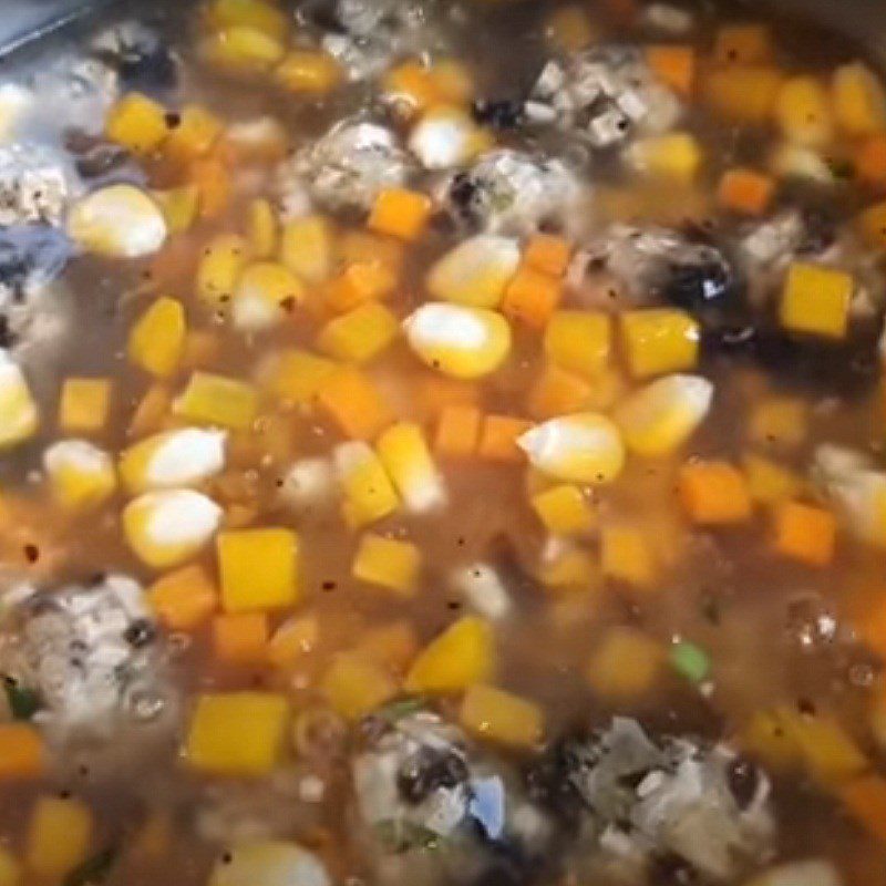 Step 3 Cook the soup Vegetarian meatball soup