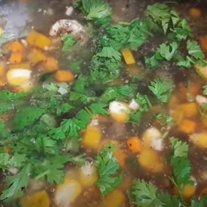 Step 3 Cook the soup Vegetarian meatball soup
