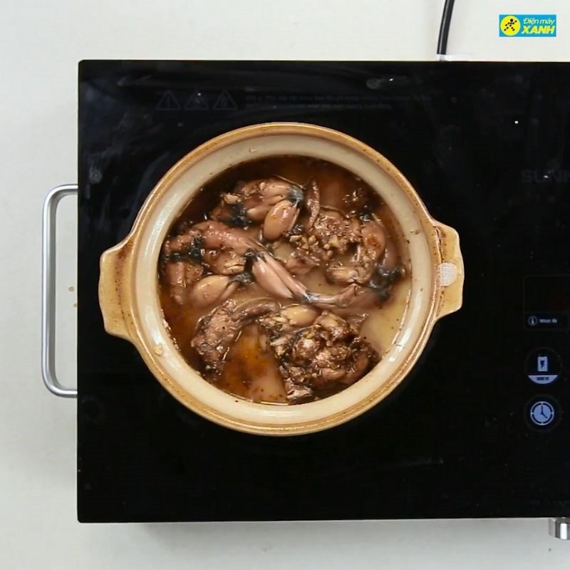 Step 3 Cooking frog meat Singapore Frog Porridge