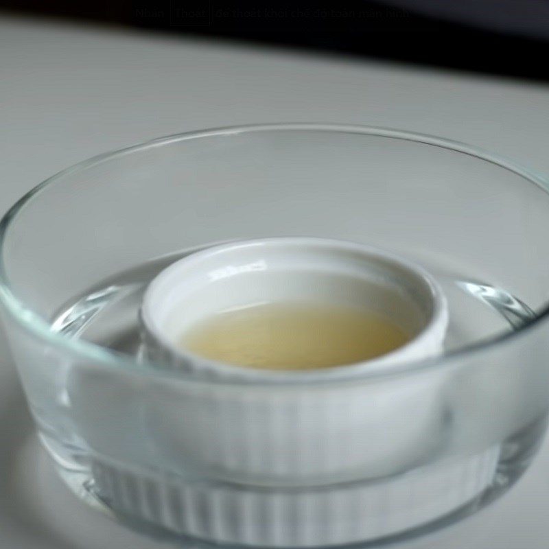 Step 1 Soak gelatin for Milo Pudding