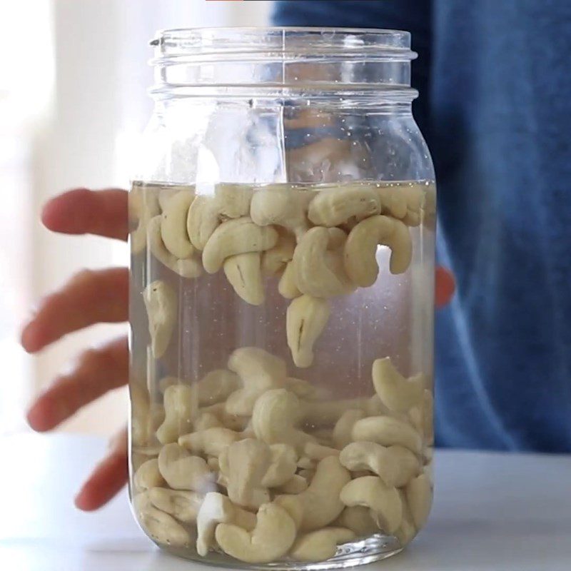 Step 1 Soak cashews Cashew Cocoa Milk