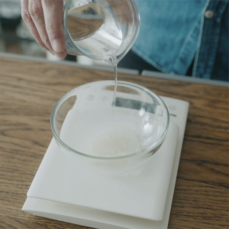 Step 1 Soak gelatin for Caramel Panna Cotta