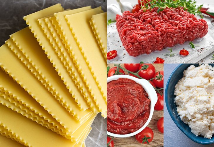 Ingredients for lasagna