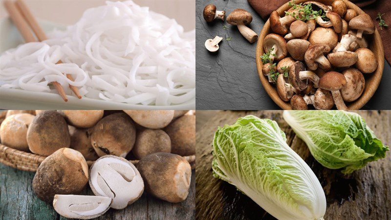 Ingredients for 2 ways to cook vegetarian pho