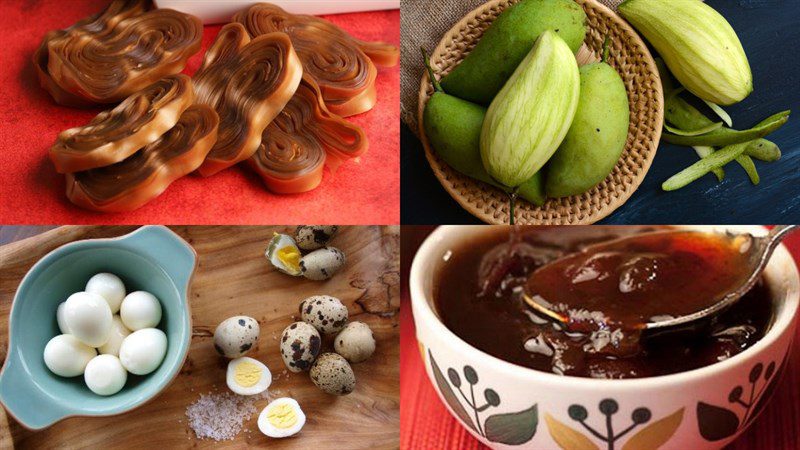 Ingredients for 3 ways to make mixed rice paper